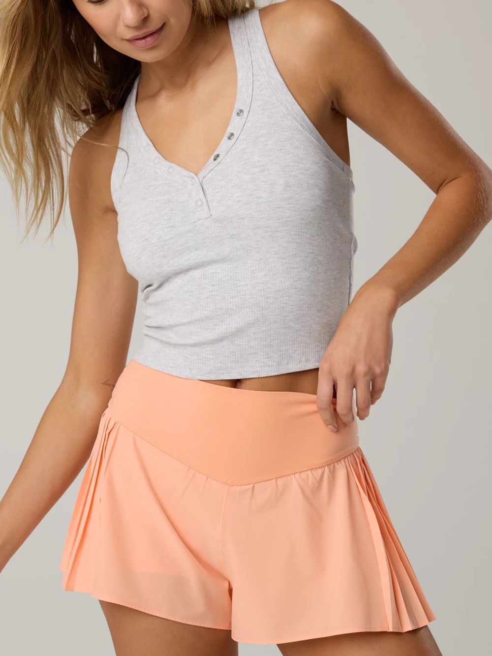 OFFLINE by AERIE VGUC Soft Peach High Waisted Athletic Skort Shorts Skirt
